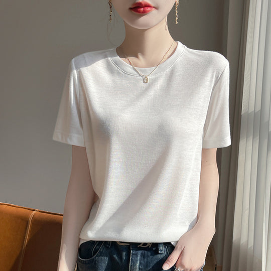 Loose Temperament Round Neck T-shirt Women - Onouthati
