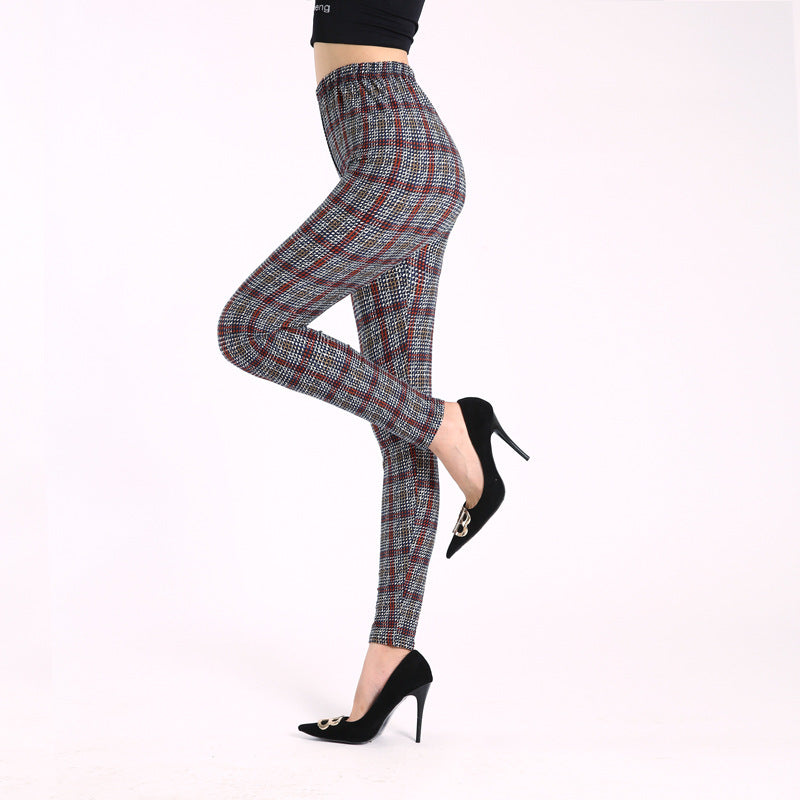 Autumn Underwear Leggings Stretch Printed High-waisted Trousers - Onouthati