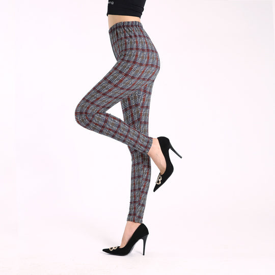 Autumn Underwear Leggings Stretch Printed High-waisted Trousers - Onouthati