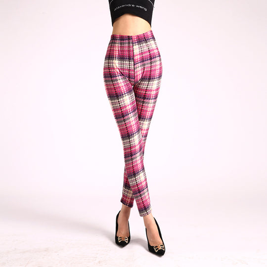 Autumn Underwear Leggings Stretch Printed High-waisted Trousers - Onouthati