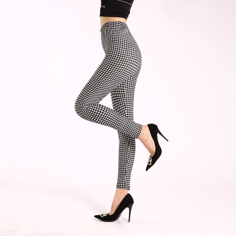 Autumn Underwear Leggings Stretch Printed High-waisted Trousers - Onouthati