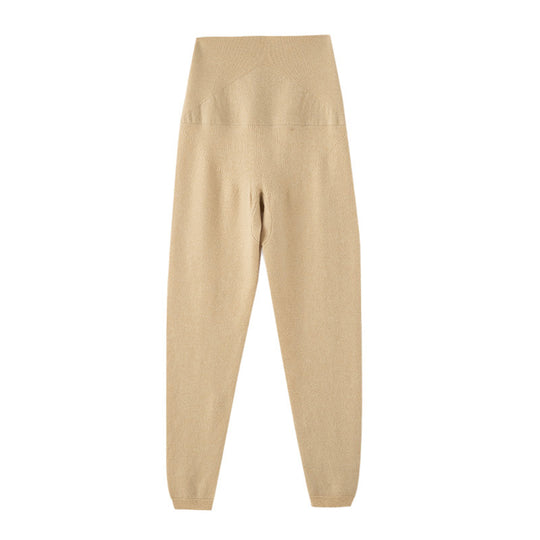 Soft Glutinous Cashmere Slim Fit Thick Flat Women's Leggings - Onouthati