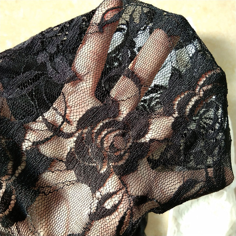 Autumn Sweet Lace Rose Hollow Leggings - Onouthati