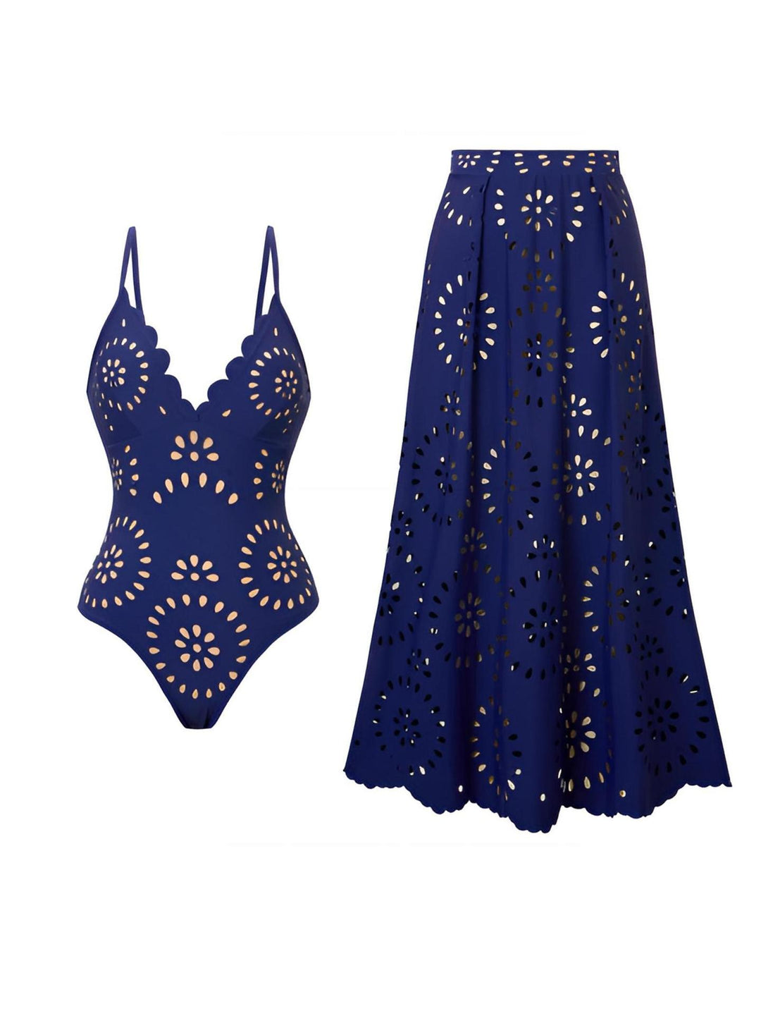 Women's Solid Color Sexy Swimsuit Two-piece Set - Onouthati