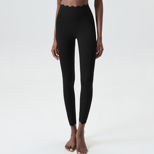 Small Wave Yoga Pants Plus Size Lycra Milk Leather Tight Trousers For Women - Onouthati