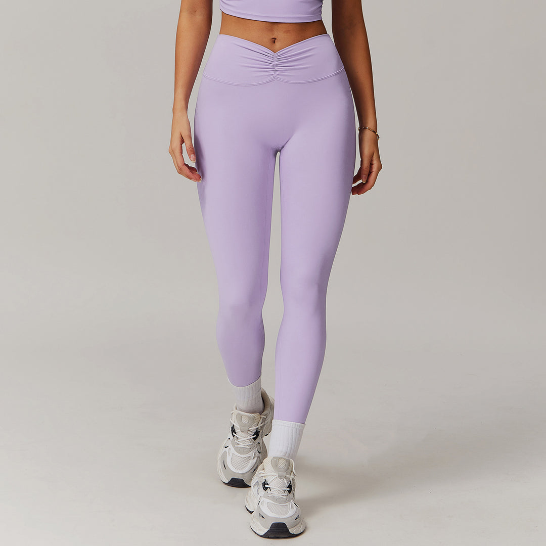 Nude Feel High Waist Hip Lift Yoga Bell-bottom Pants - Onouthati