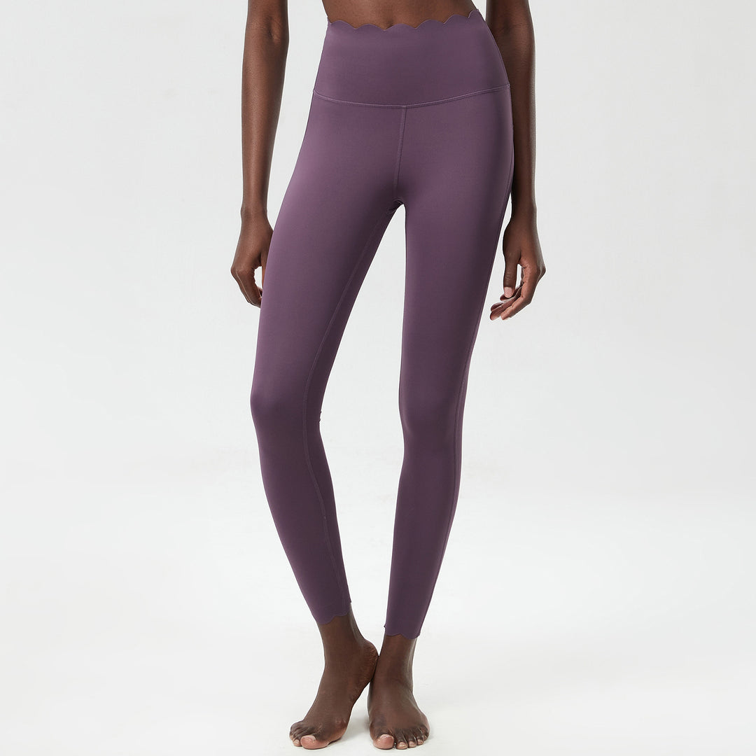 Small Wave Yoga Pants Plus Size Lycra Milk Leather Tight Trousers For Women - Onouthati