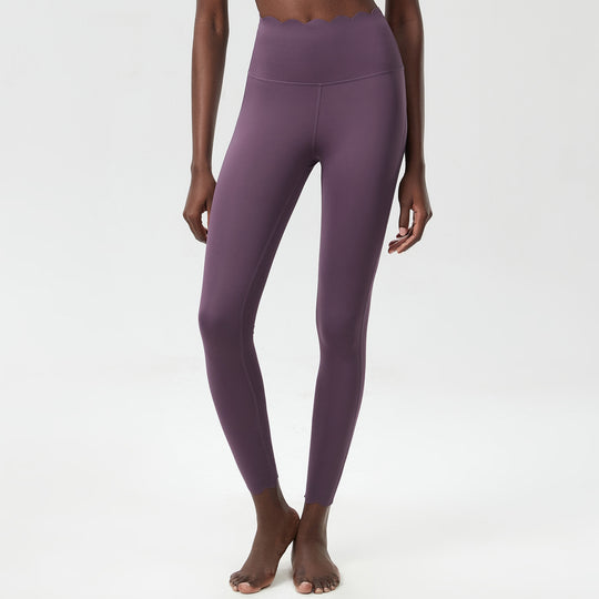Small Wave Yoga Pants Plus Size Lycra Milk Leather Tight Trousers For Women - Onouthati