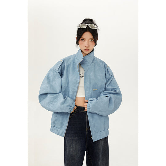 American Retro Papels PU Leather Motorcycle Coat Fashion - Onouthati