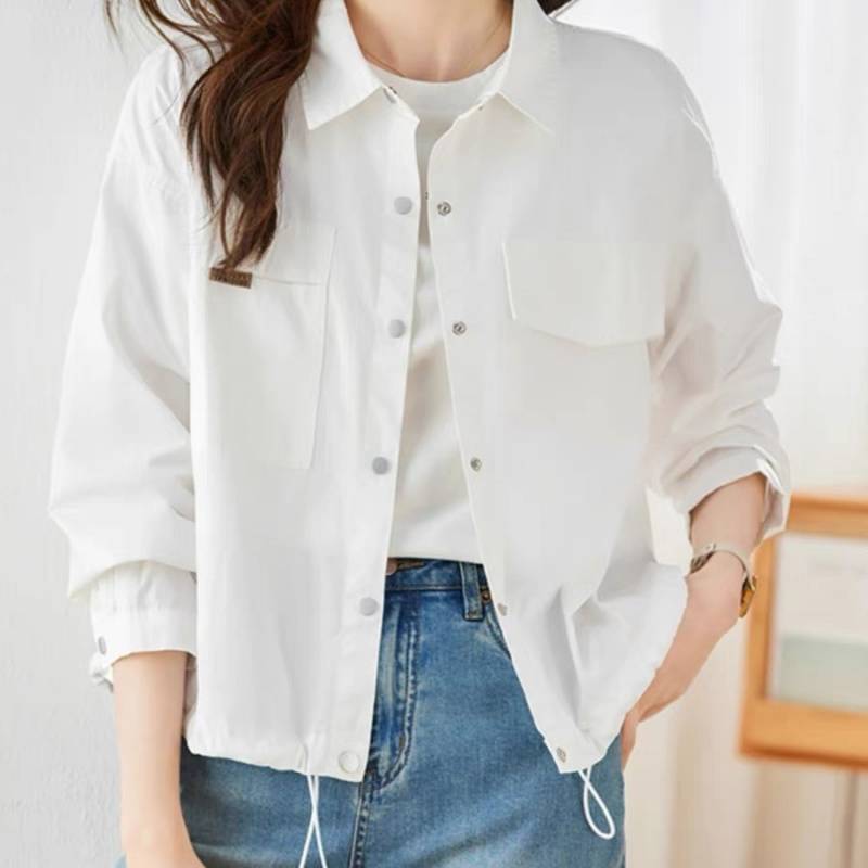 Retro Short Western Style Top Long Sleeve Tooling Casual Thin Coat - Onouthati