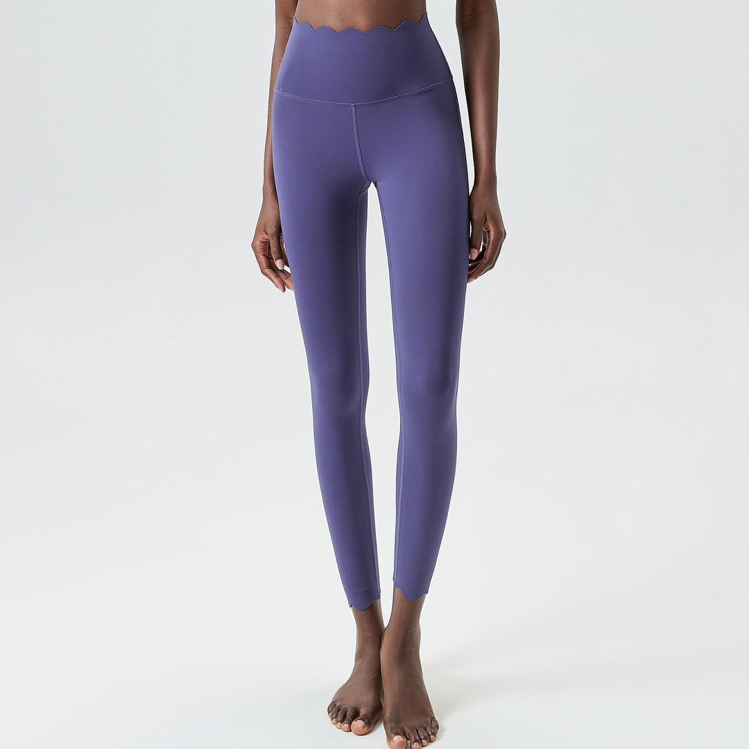Small Wave Yoga Pants Plus Size Lycra Milk Leather Tight Trousers For Women - Onouthati