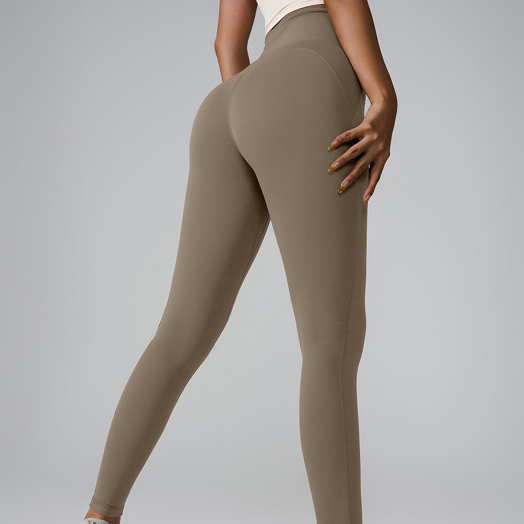 New Sports Trousers Pocket High Waist Seamless Nude Feel Yoga Pants - Onouthati