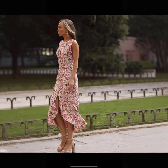 Fashion Printing Sleeveless Elegant Dress Women - Onouthati