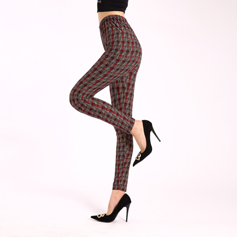 Autumn Underwear Leggings Stretch Printed High-waisted Trousers - Onouthati