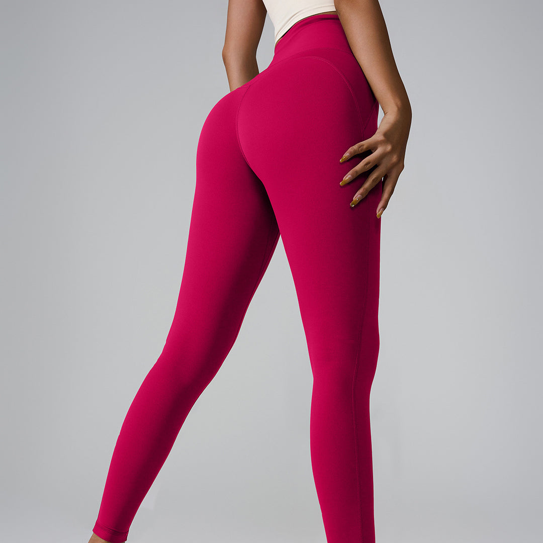 New Sports Trousers Pocket High Waist Seamless Nude Feel Yoga Pants - Onouthati