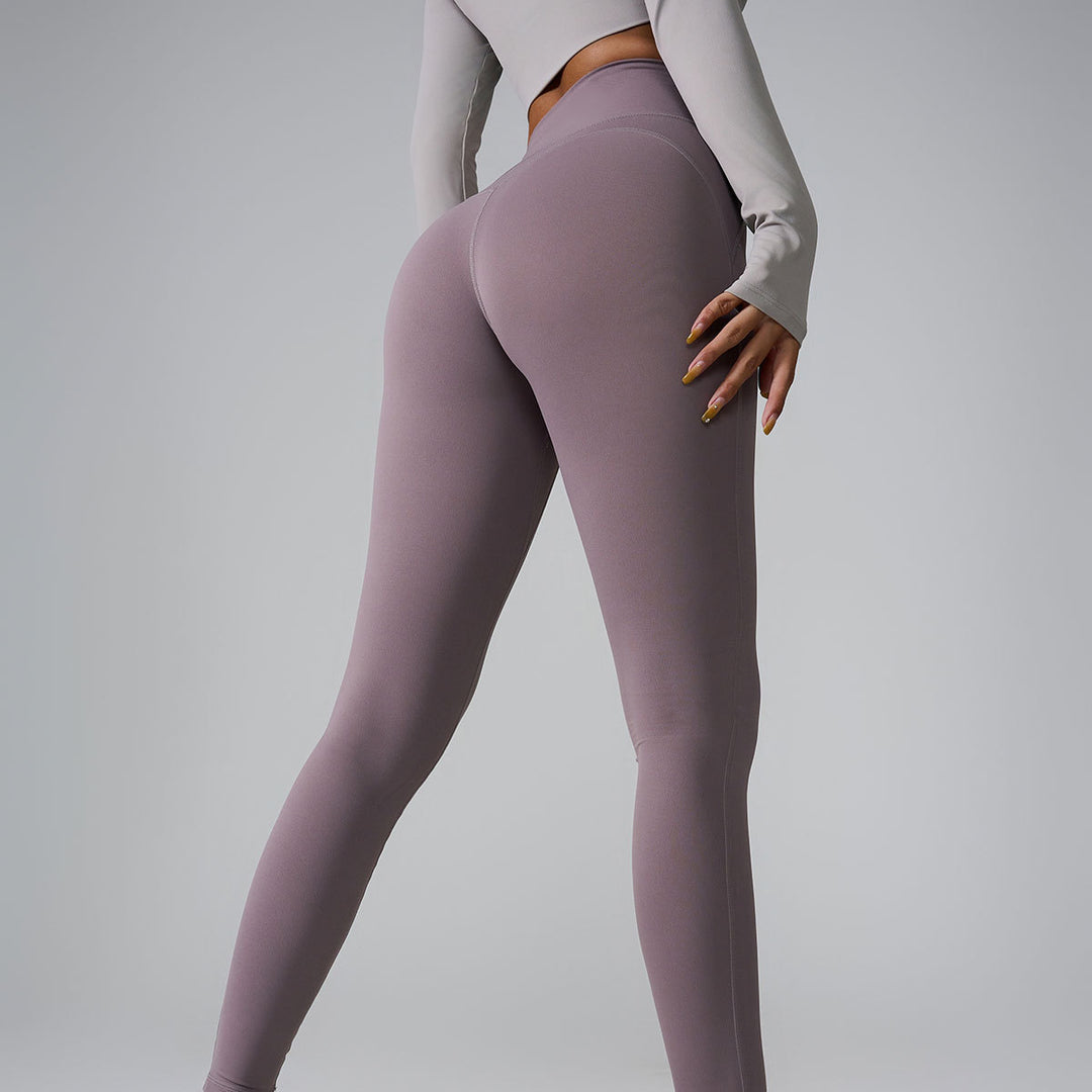 New Sports Trousers Pocket High Waist Seamless Nude Feel Yoga Pants - Onouthati