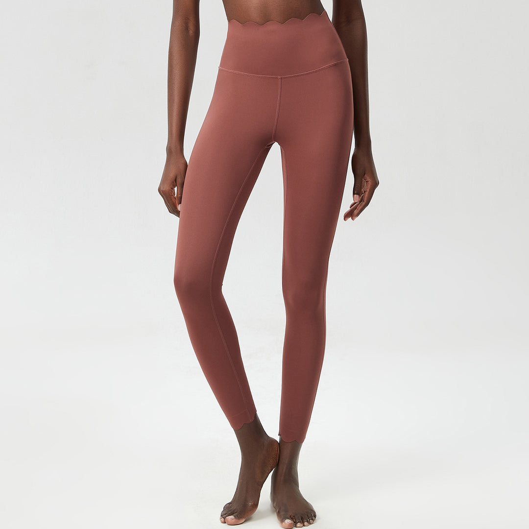 Small Wave Yoga Pants Plus Size Lycra Milk Leather Tight Trousers For Women - Onouthati