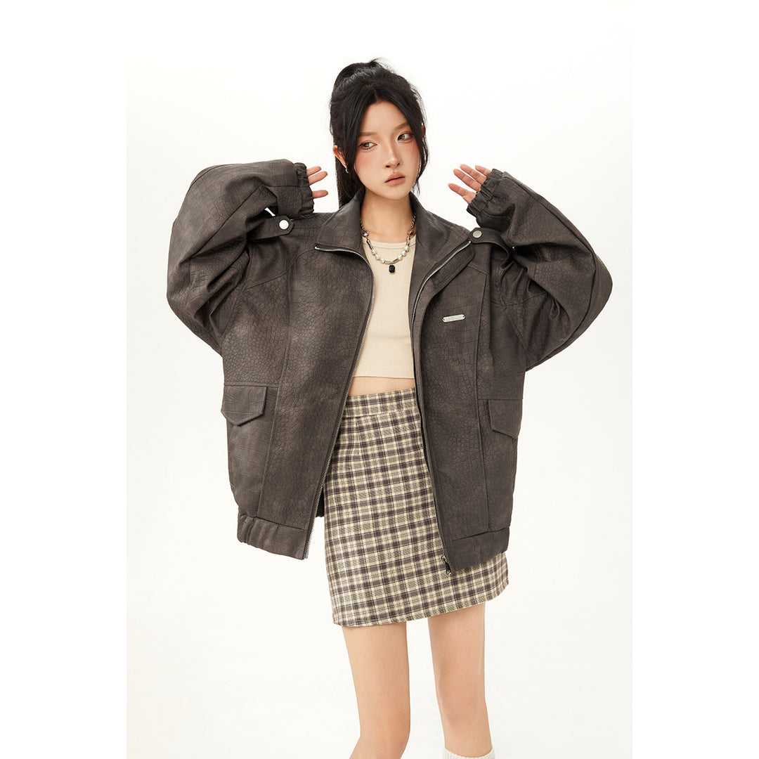 American Retro Papels PU Leather Motorcycle Coat Fashion - Onouthati