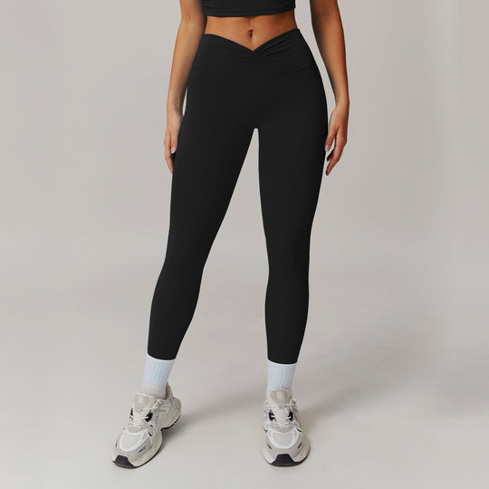 Nude Feel High Waist Hip Lift Yoga Bell-bottom Pants - Onouthati