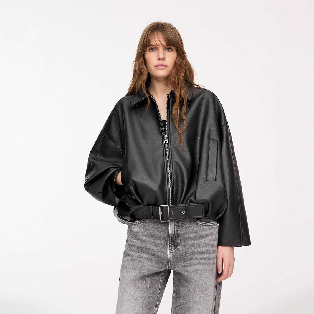 Women's Casual Solid Color American Retro Coat Jacket - Onouthati