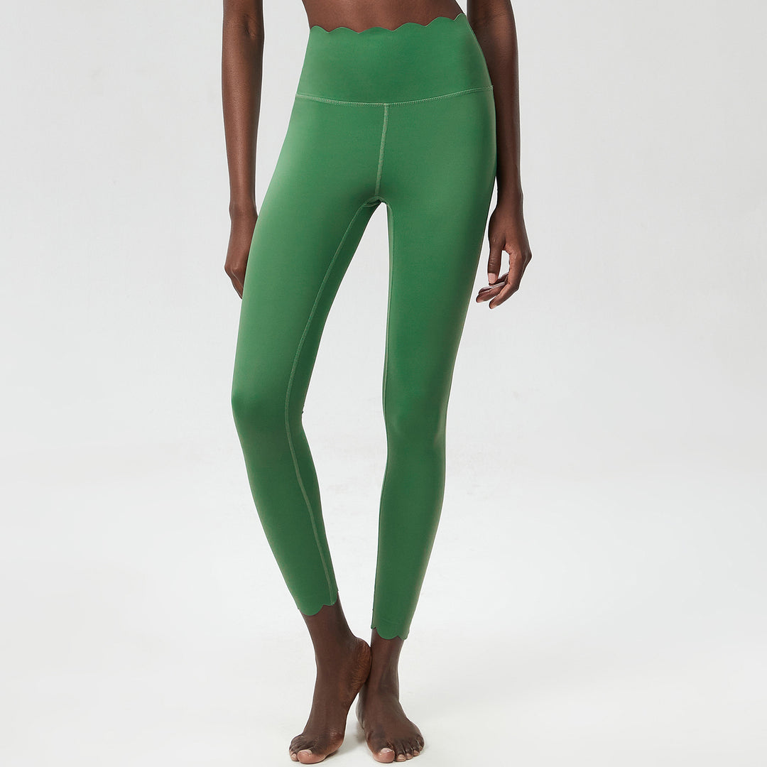 Small Wave Yoga Pants Plus Size Lycra Milk Leather Tight Trousers For Women - Onouthati
