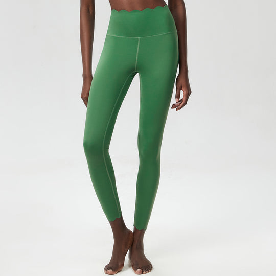 Small Wave Yoga Pants Plus Size Lycra Milk Leather Tight Trousers For Women - Onouthati