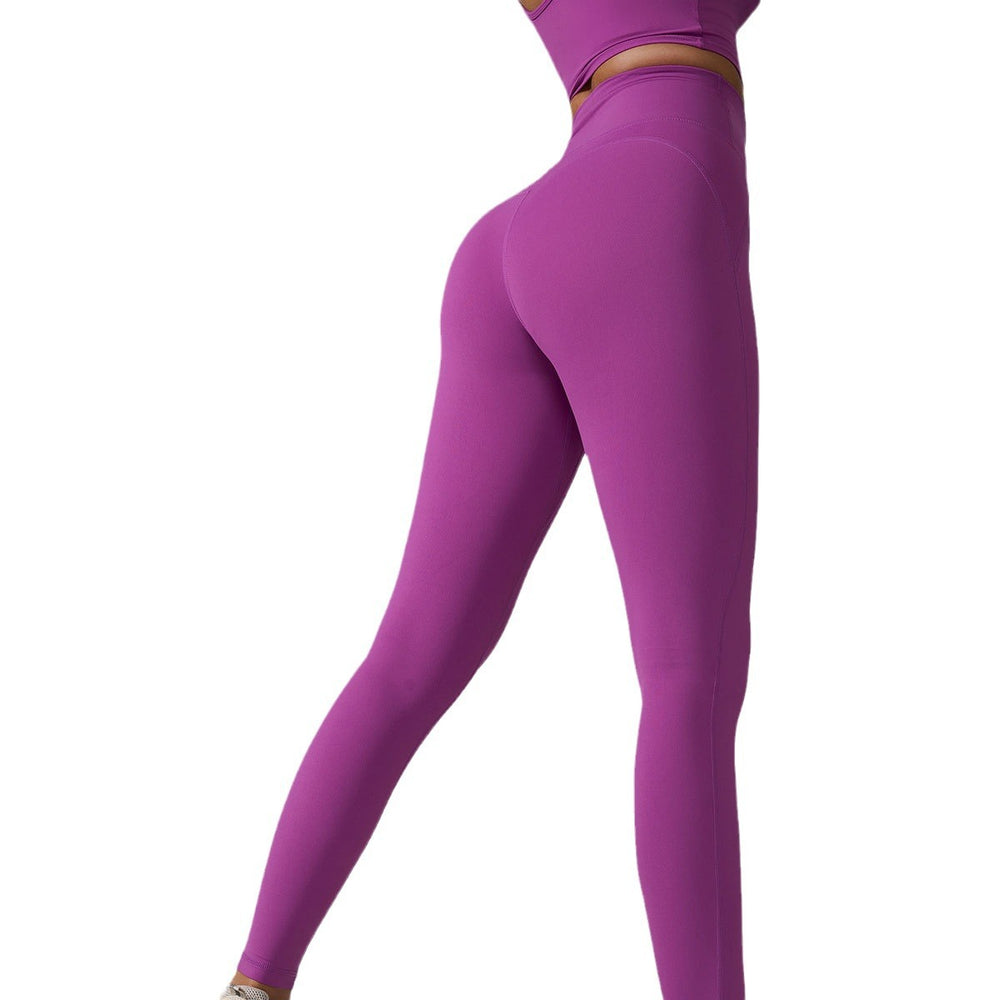 New Sports Trousers Pocket High Waist Seamless Nude Feel Yoga Pants - Onouthati