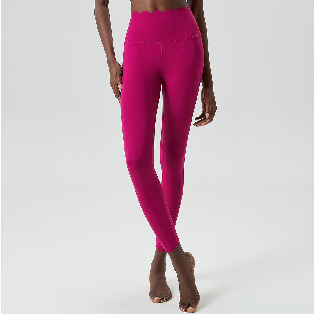 Small Wave Yoga Pants Plus Size Lycra Milk Leather Tight Trousers For Women - Onouthati