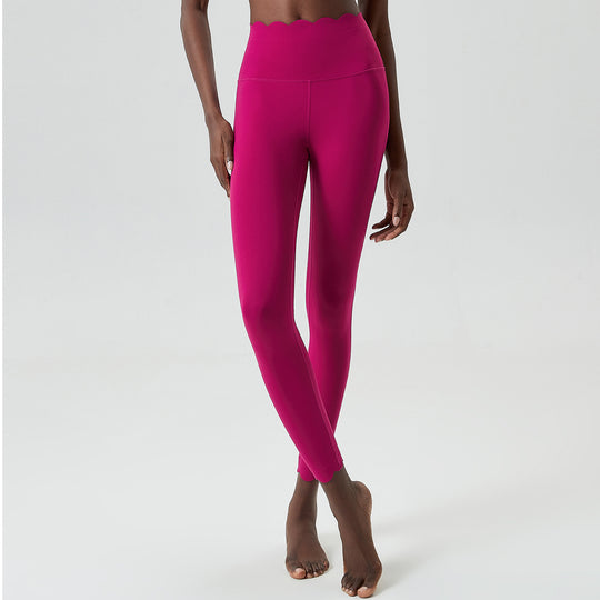 Small Wave Yoga Pants Plus Size Lycra Milk Leather Tight Trousers For Women - Onouthati