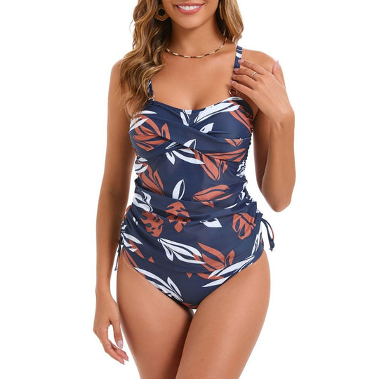 Women's Swimsuit Two-piece Skirt Swimwear Printed - Onouthati