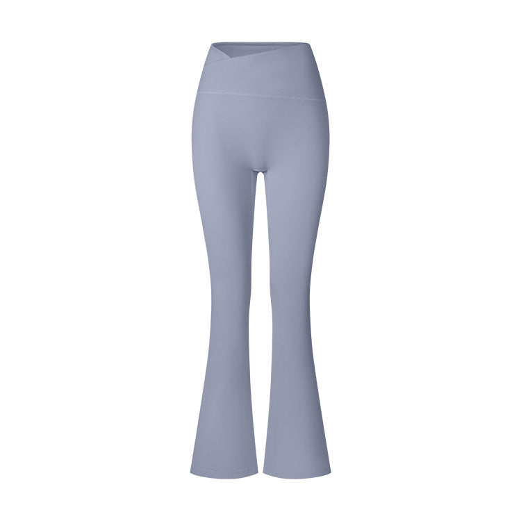 Women's Brushed Texture High Waist Cross Shaping Yoga Pants - Onouthati