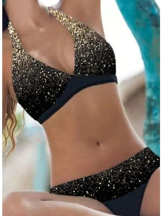 Rope Split High Waist Hollow Bikini Open Back Swimsuit Women - Onouthati