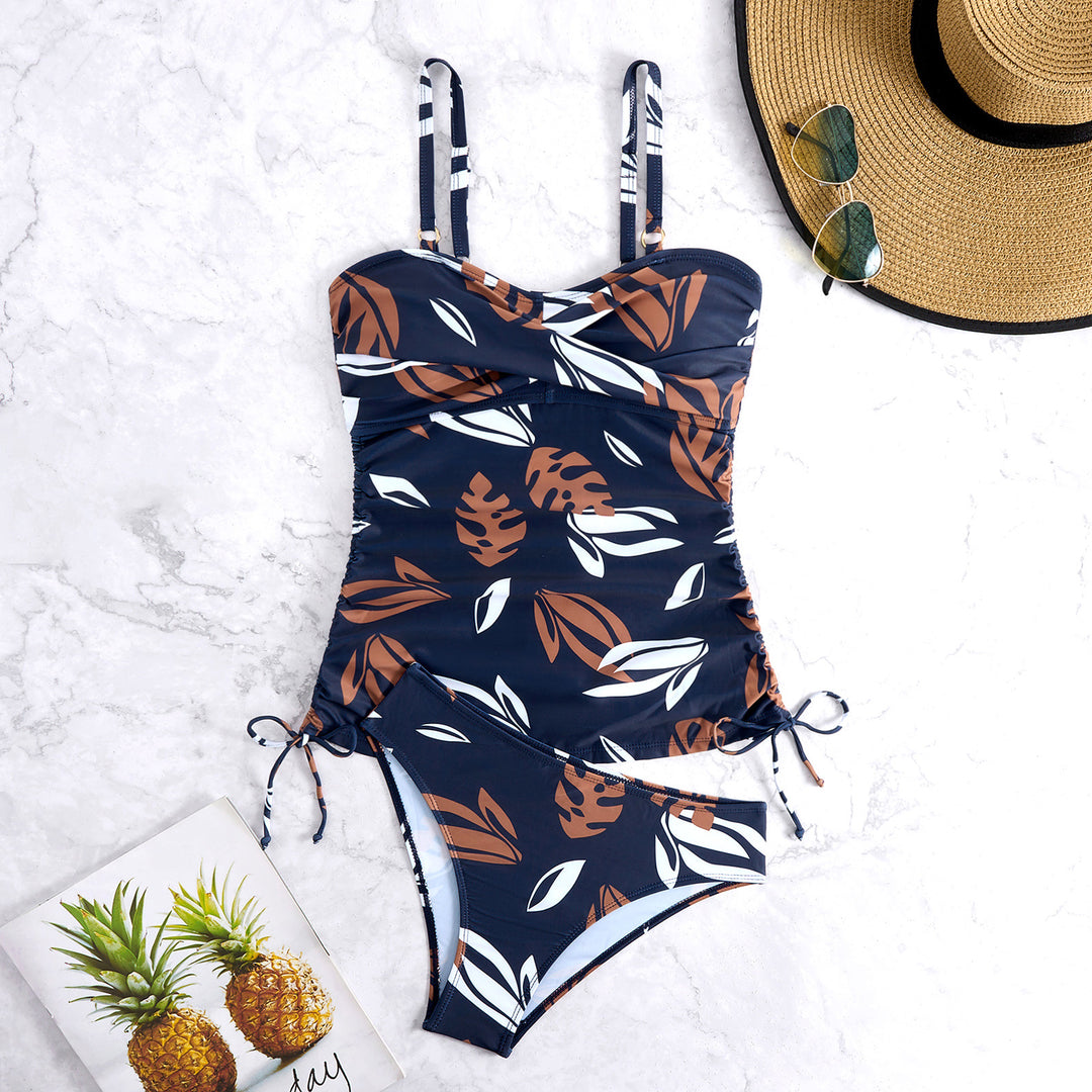 Women's Swimsuit Two-piece Skirt Swimwear Printed - Onouthati