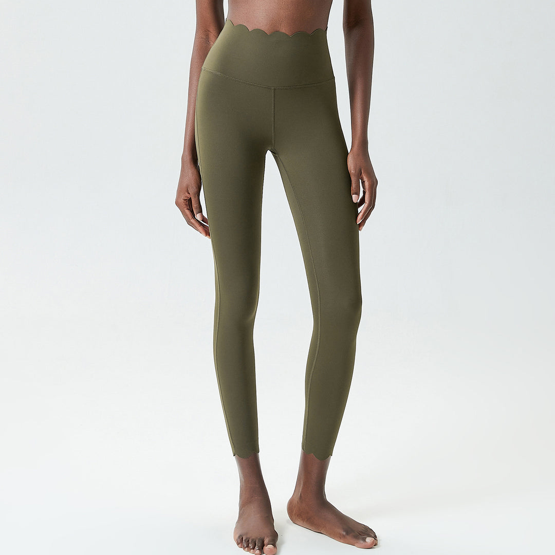 Small Wave Yoga Pants Plus Size Lycra Milk Leather Tight Trousers For Women - Onouthati