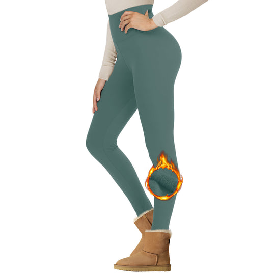 Velvet Padded Leggings High Waist Warm Hiking Workout Lady - Onouthati