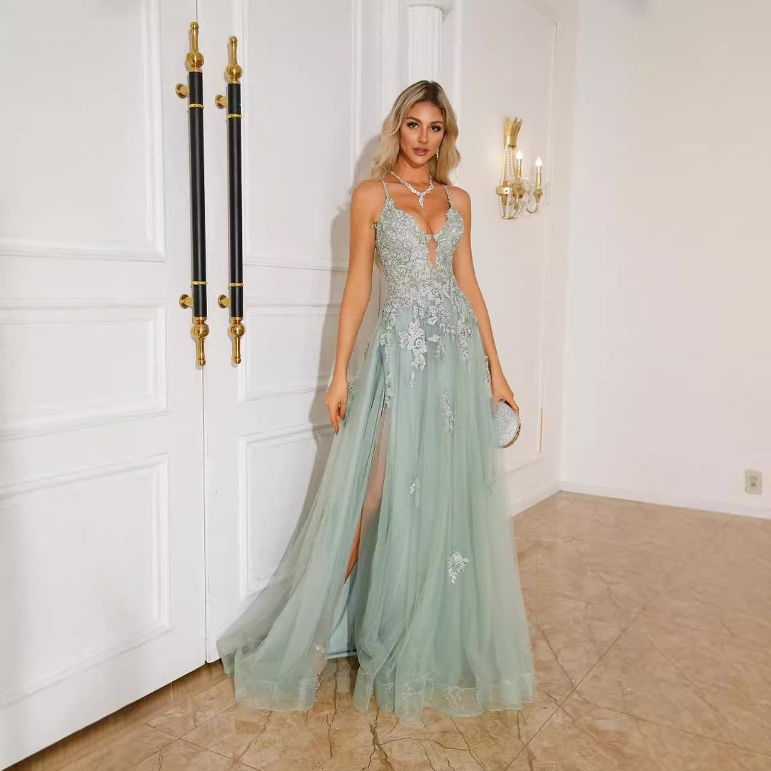 Women Evening Dresses Suspender Dance Dress Long - Onouthati
