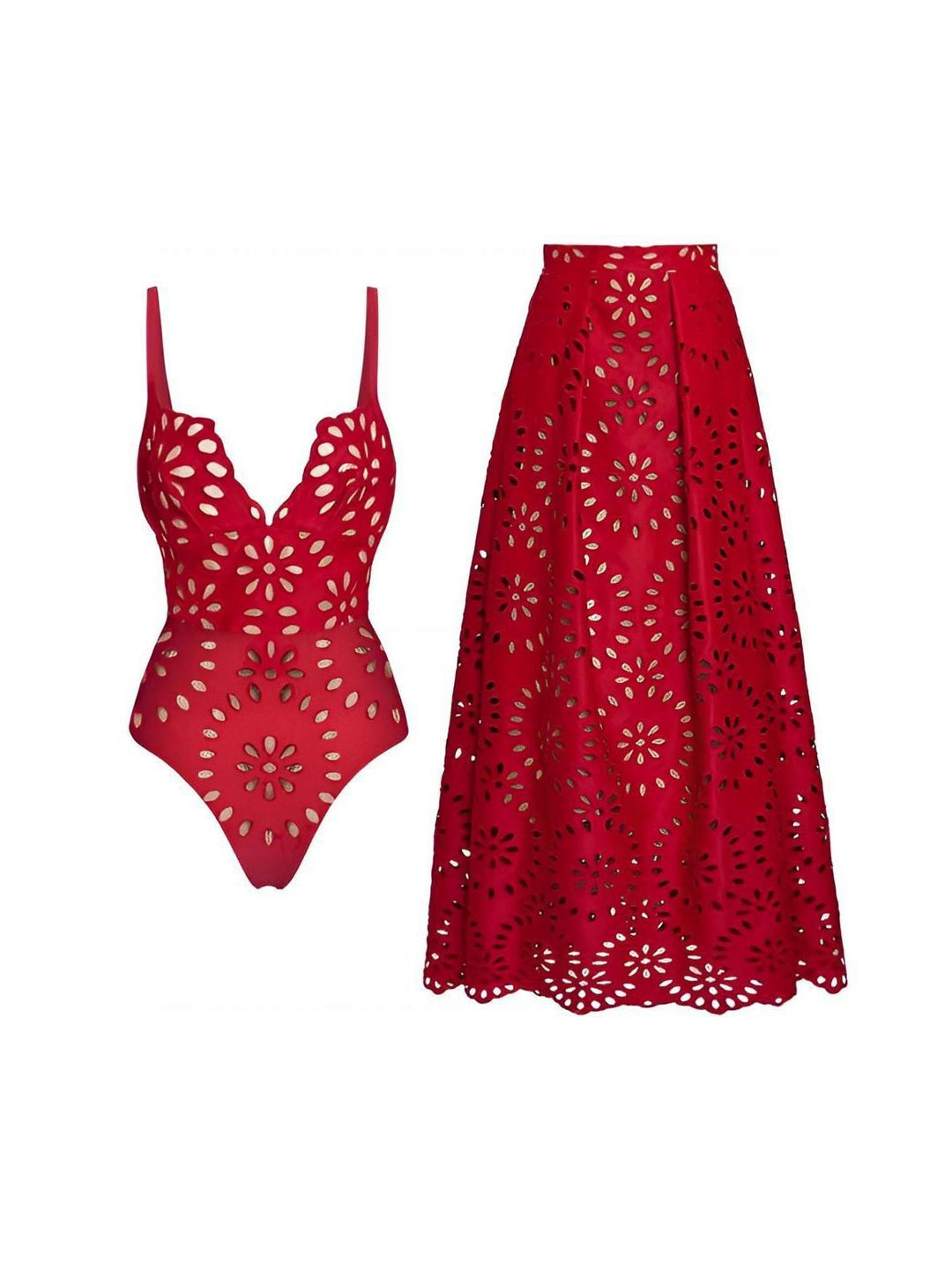 Women's Solid Color Sexy Swimsuit Two-piece Set - Onouthati