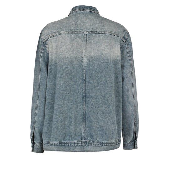 Women's Loose Korean-style Irregular Wash Denim Coat - Onouthati