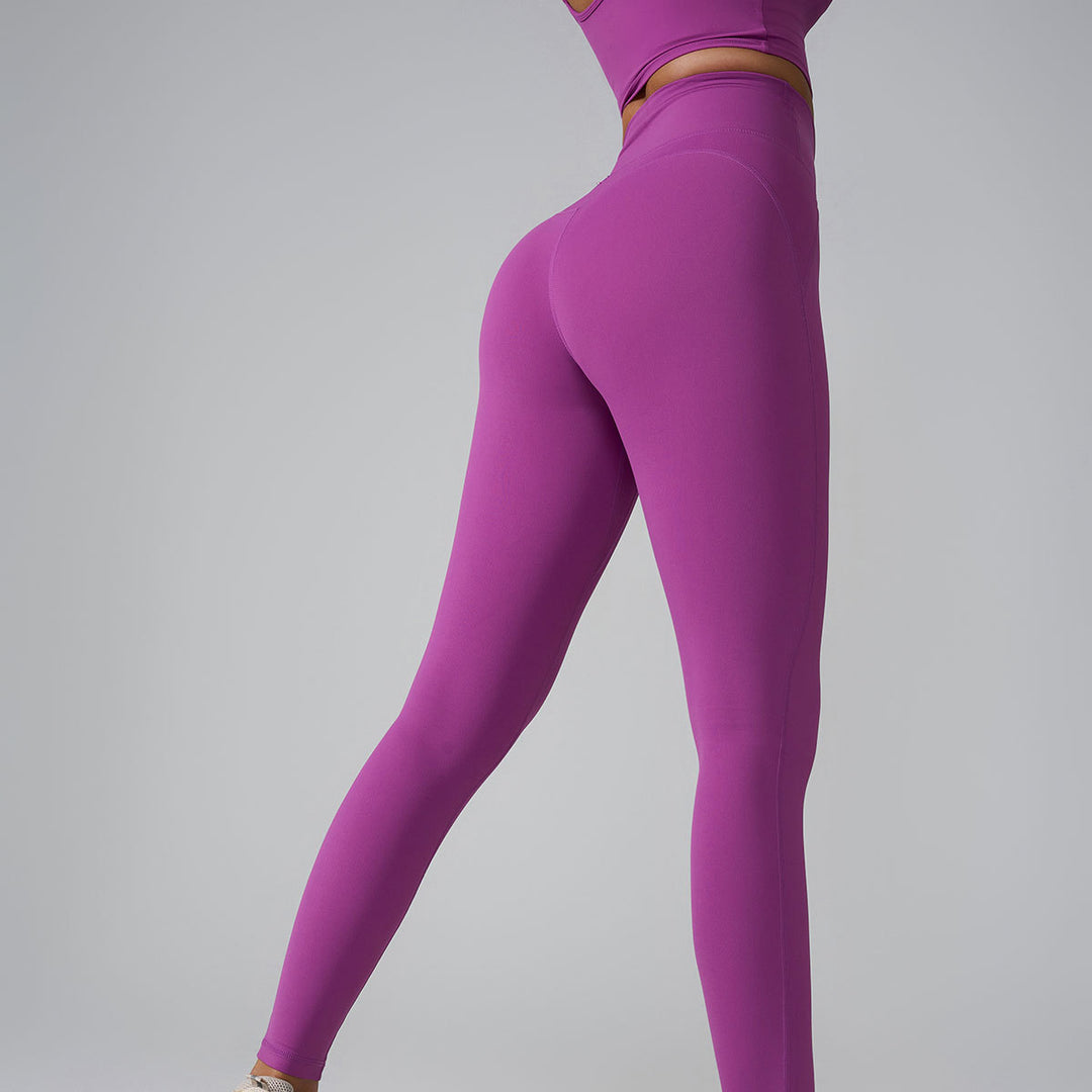 New Sports Trousers Pocket High Waist Seamless Nude Feel Yoga Pants - Onouthati
