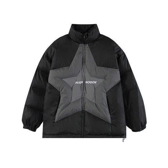 Corduroy Patchwork Stand-up Collar Men's And Women's Coats - Onouthati