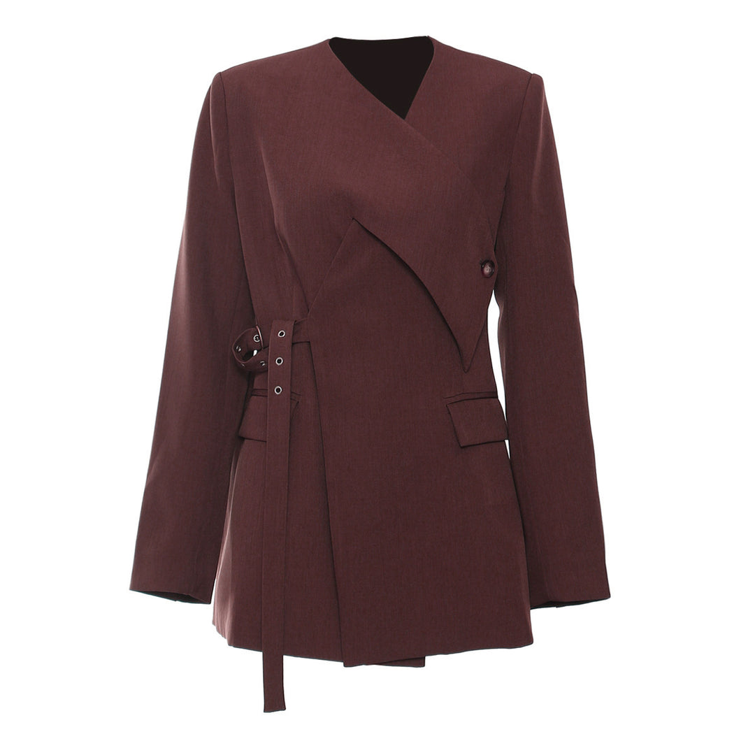 Irregular Cutting Heavy Industry Corns Waist-tight Suit Jacket - Onouthati