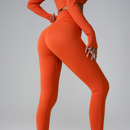 New Sports Trousers Pocket High Waist Seamless Nude Feel Yoga Pants - Onouthati