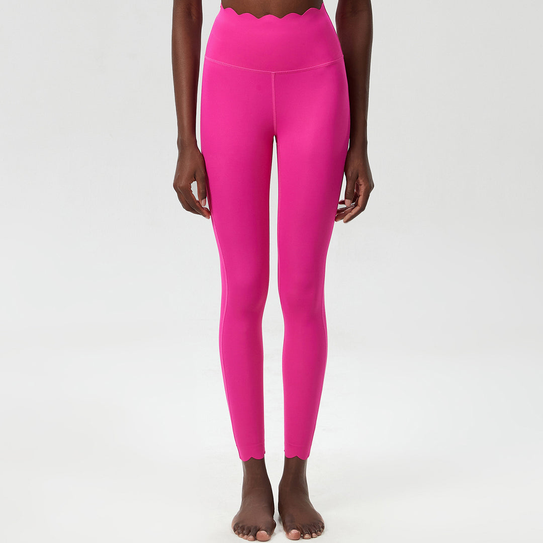 Small Wave Yoga Pants Plus Size Lycra Milk Leather Tight Trousers For Women - Onouthati