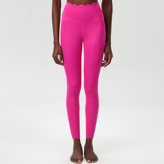 Small Wave Yoga Pants Plus Size Lycra Milk Leather Tight Trousers For Women - Onouthati
