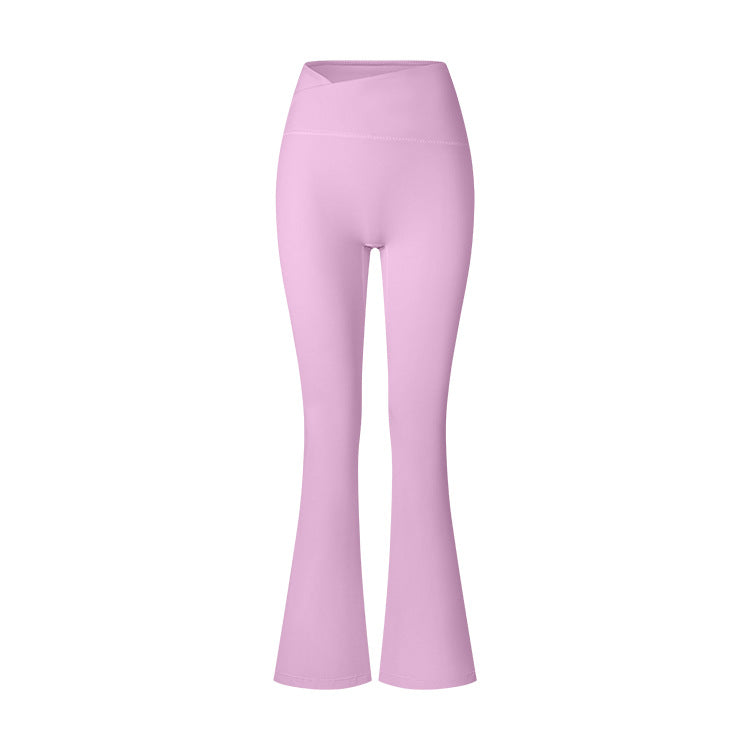 Women's Brushed Texture High Waist Cross Shaping Yoga Pants - Onouthati