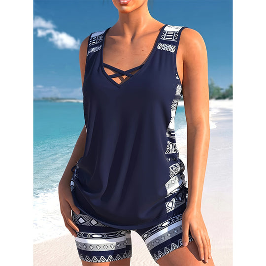 Women's Sports Hollow Conservative Split Swimsuit - Onouthati