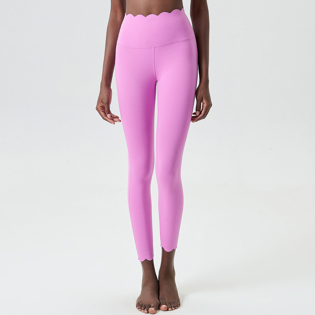 Small Wave Yoga Pants Plus Size Lycra Milk Leather Tight Trousers For Women - Onouthati