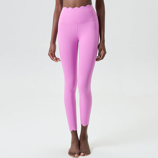Small Wave Yoga Pants Plus Size Lycra Milk Leather Tight Trousers For Women - Onouthati