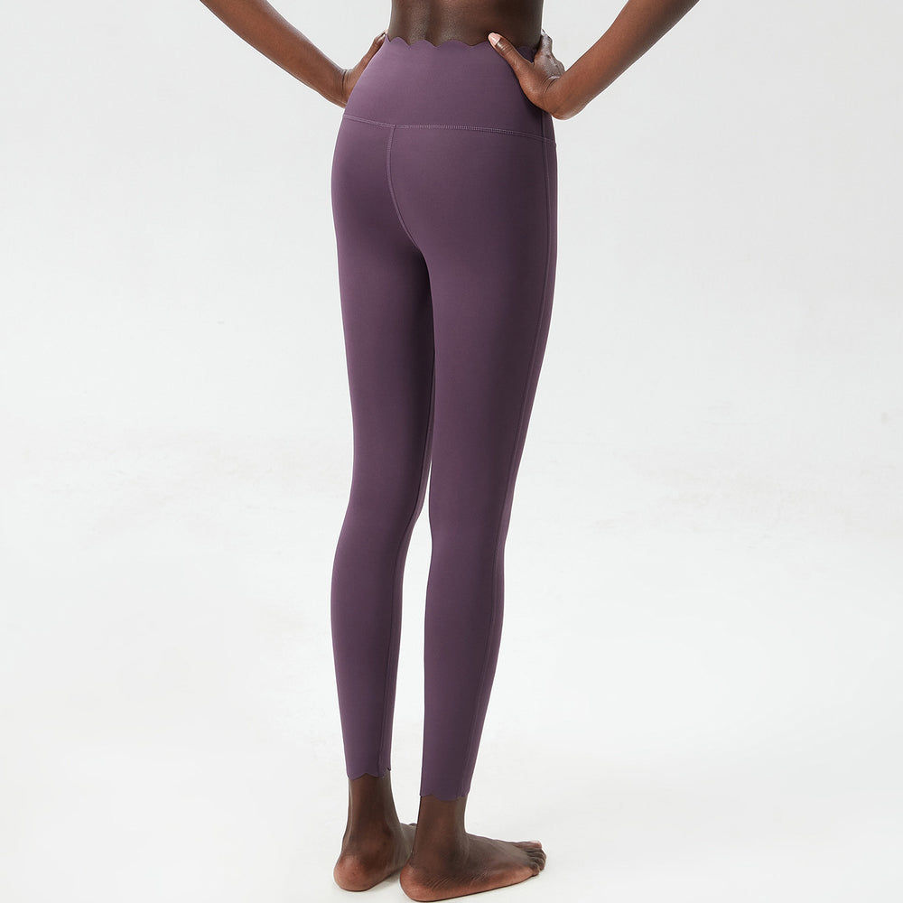 Small Wave Yoga Pants Plus Size Lycra Milk Leather Tight Trousers For Women - Onouthati