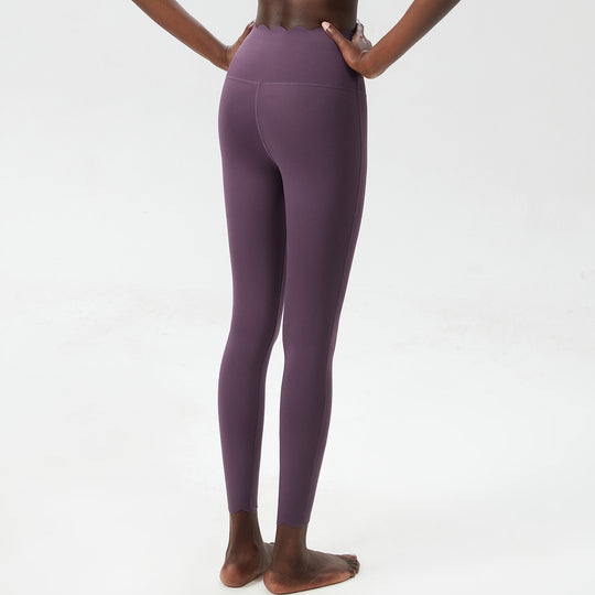 Small Wave Yoga Pants Plus Size Lycra Milk Leather Tight Trousers For Women - Onouthati